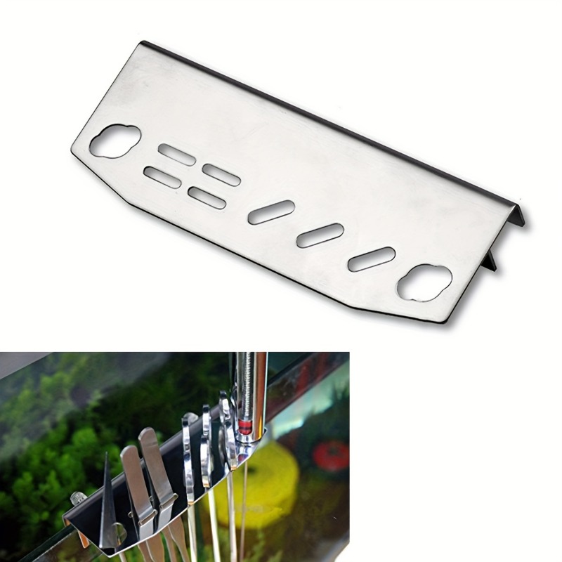 Aquaponics Fish Tank - Stainless Steel Aquarium Cleaning Tools Holder,