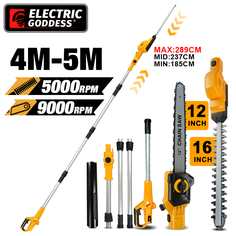 Gardening Tools Battery Powered - 2IN1 Electric High Branch Hedge Trimmer