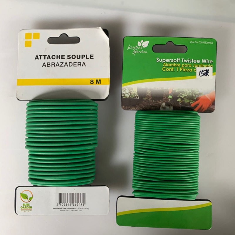 Garden Wire Twist Tie - 2pcs 5mm x 10m Reusable Twist