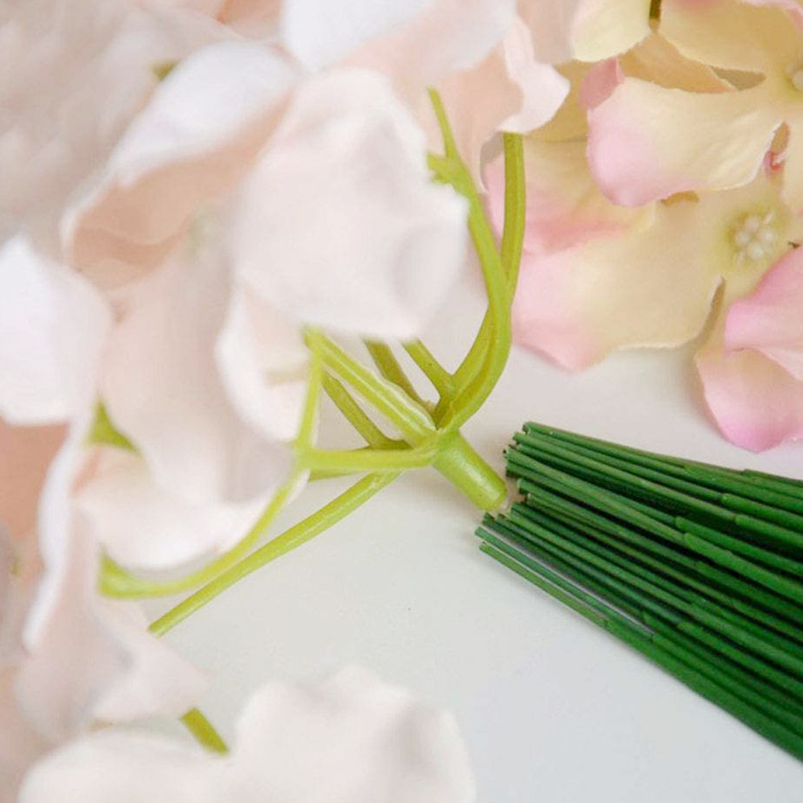 Gardening Tool Diy - 100Pcs Artificial Flower Stems Plastic Floral