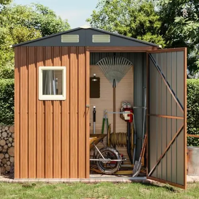Gardening Tool - Outdoor Storage Shed 6x4 Ft, Lockable