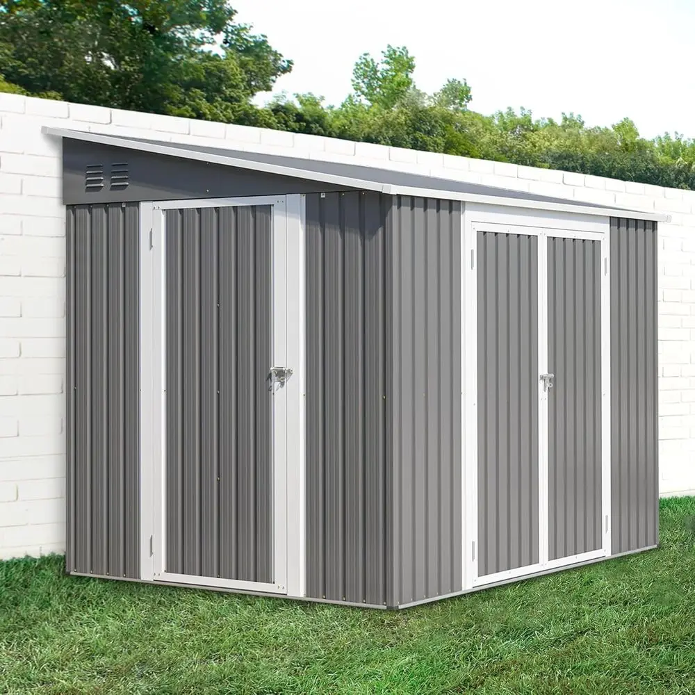 Gardening Tool - 8ft x 6ft Outdoor Metal Storage