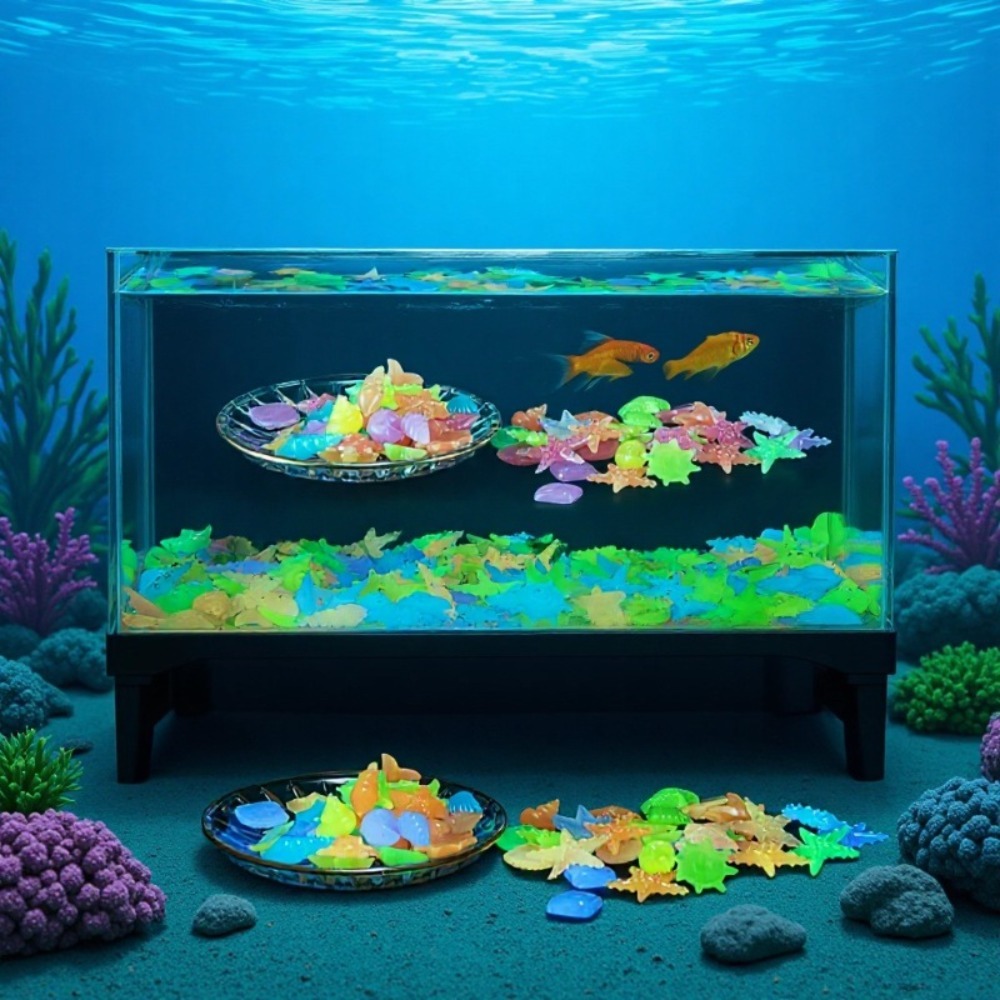 Glowing Luminous Ocean Stones  - đánh giá và giá Aquaponics Fish Tank
