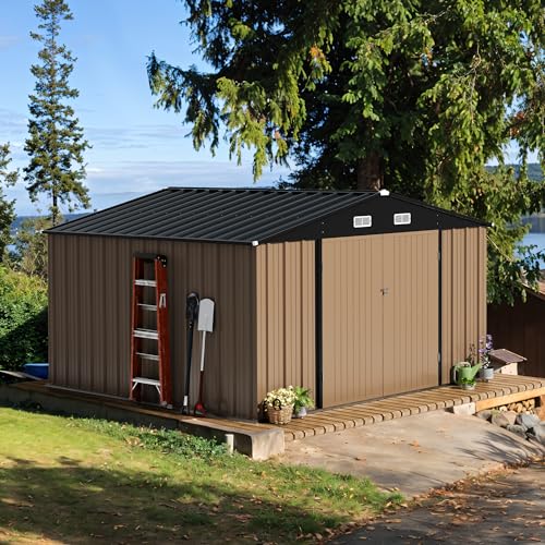 10x10 FT Outdoor Storage Shed, - đánh giá và giá Gardening Tool
