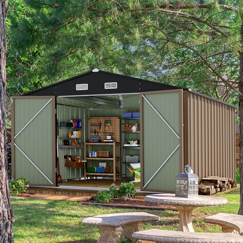10x10 FT Outdoor Storage Shed, - đánh giá và giá Gardening Tool