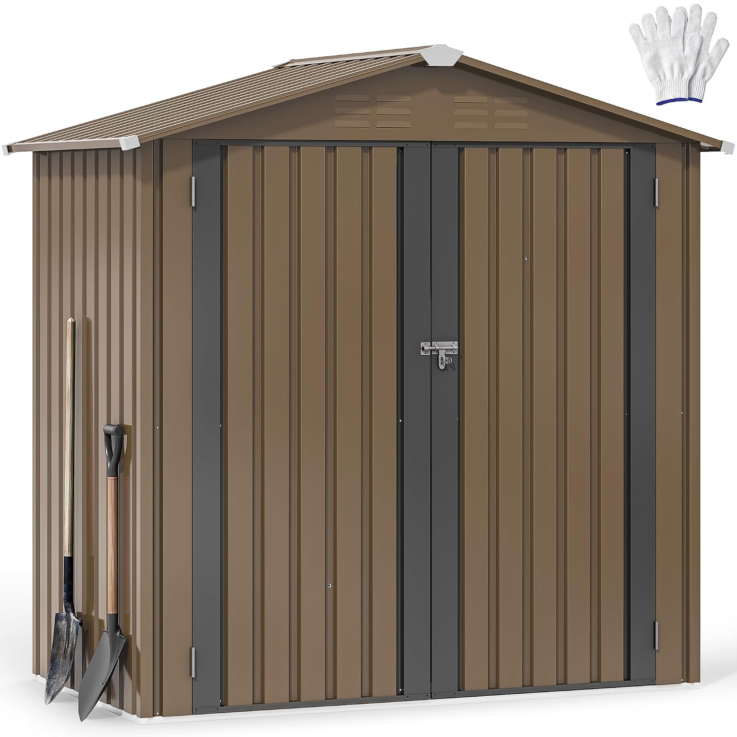 6x4ft Metal Outdoor Storage Sh - đánh giá và giá Gardening Tool