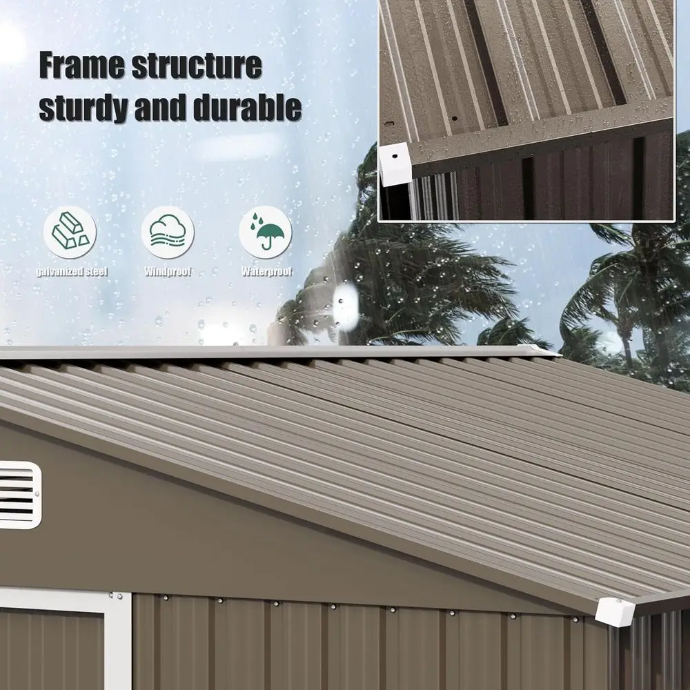 10T x 8T Outdoor Metal Storage - đánh giá và giá Gardening Tool
