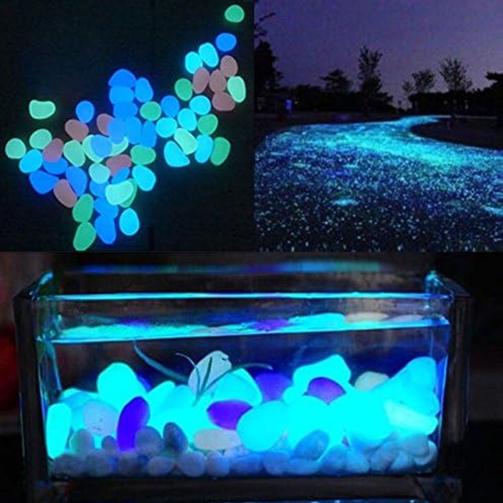 Fish Tank Rocks Glow Blue Pebb - đánh giá và giá Aquaponics Fish Tank
