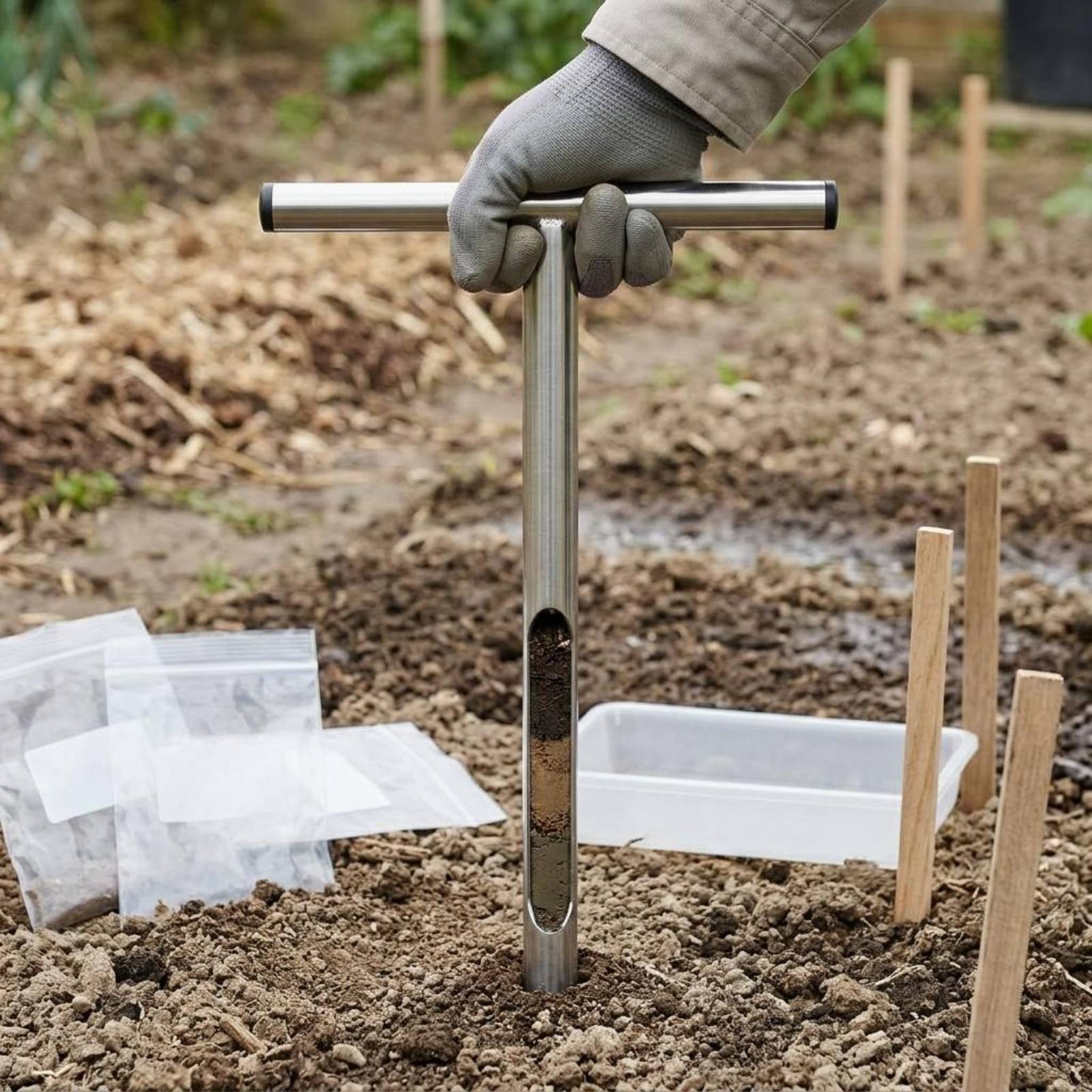 Stainless Steel Soil Sampler E - đánh giá và giá Gardening Tools Long