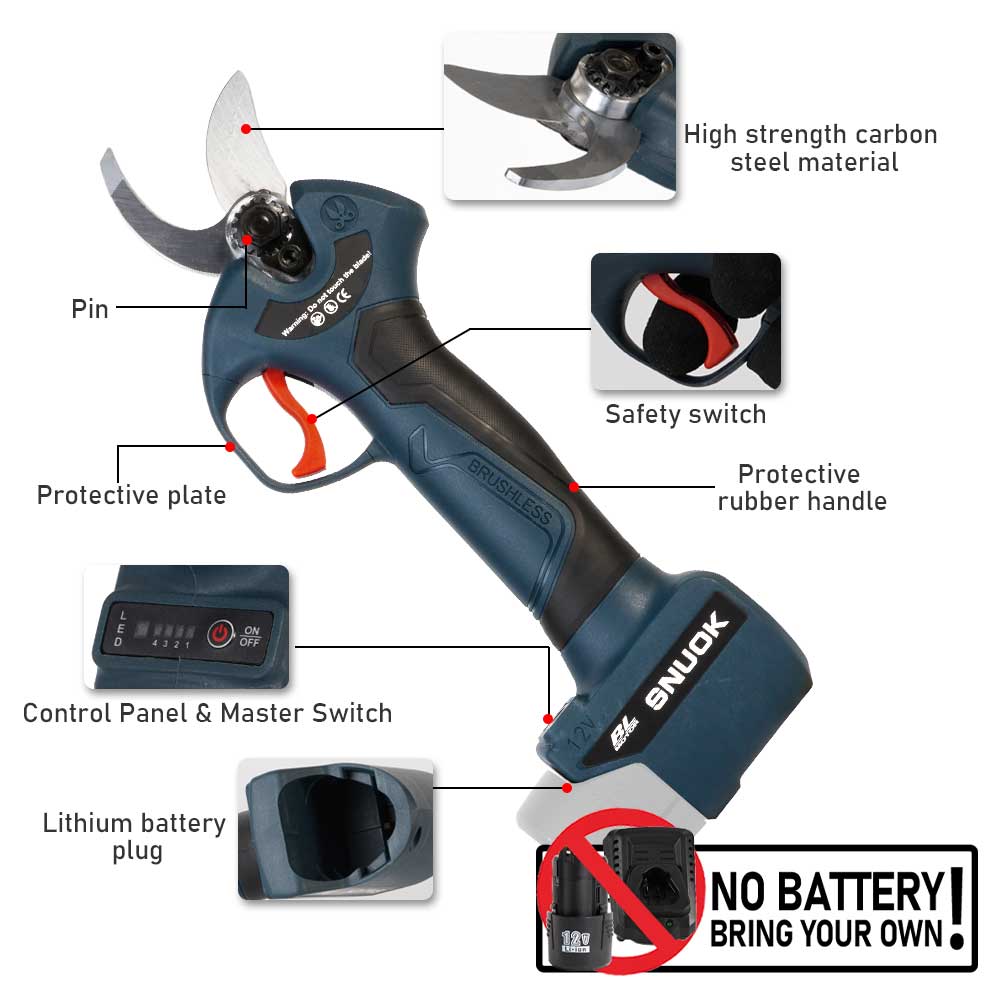 SNUOK 12V Brushless Electric P - đánh giá và giá Gardening Tools Battery Powered