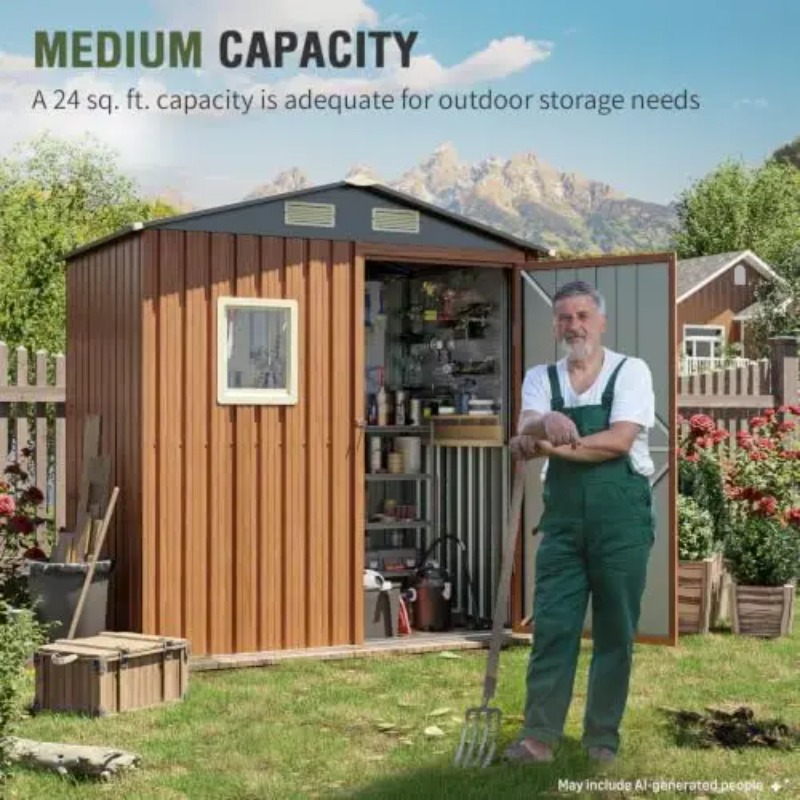 Outdoor Storage Shed 6x4 Ft, L - đánh giá và giá Gardening Tool