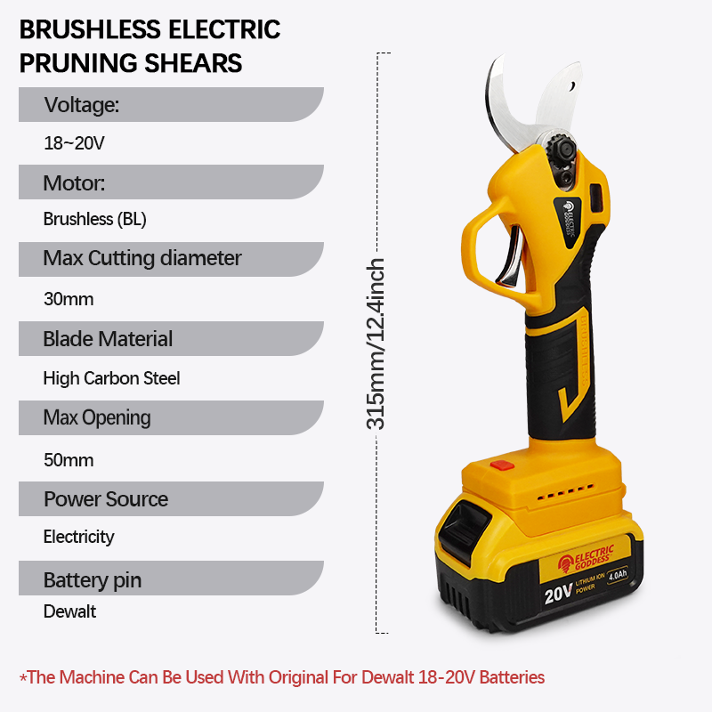 Electric Scissors 50mm Max Ope - đánh giá và giá Gardening Tools Battery Powered