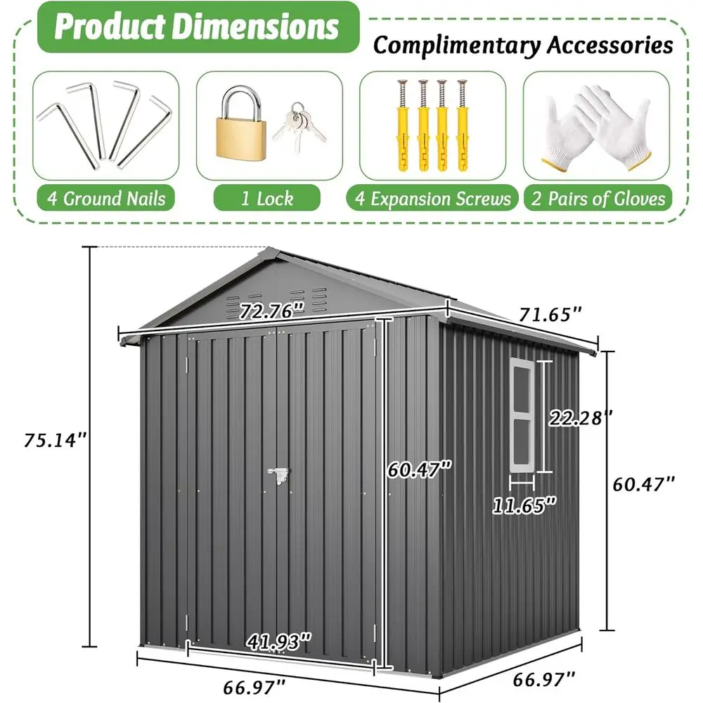 6x6 Galvanized Steel Outdoor S - đánh giá và giá Gardening Tool