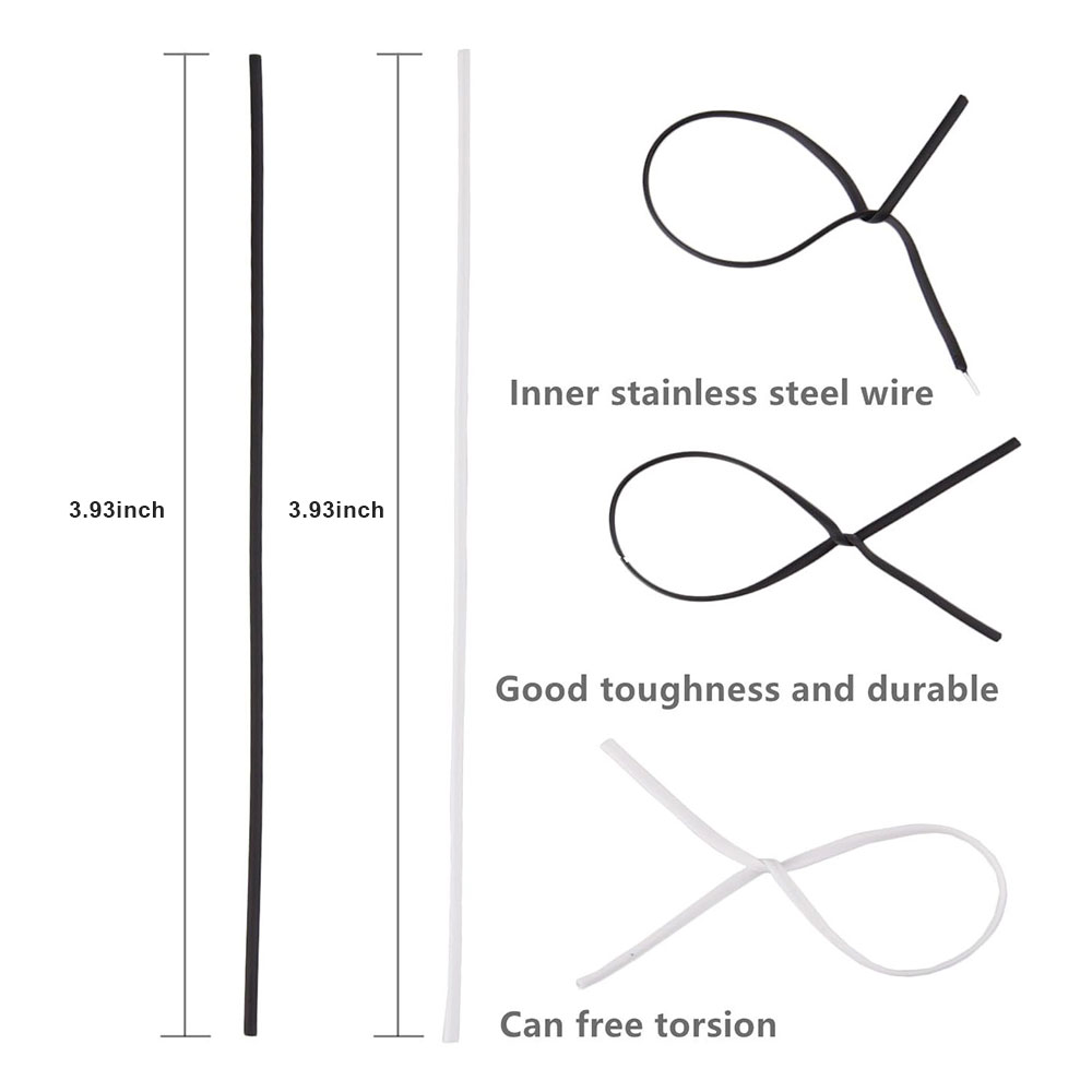 100Pcs Black White Gardening C - đánh giá và giá Garden Wire Twist Tie